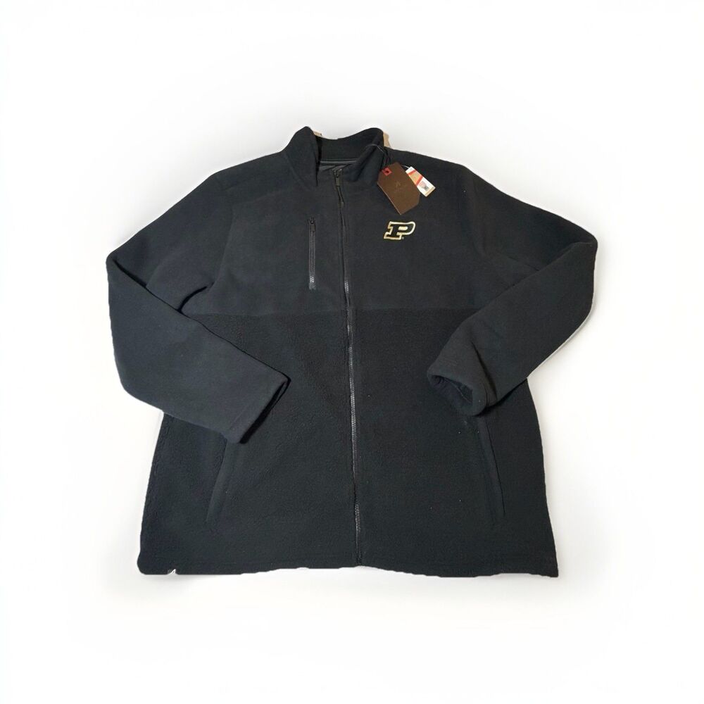 NWT Antigua Purdue Boilermakers Full Zip Fleece Jacket Black Men’s XL